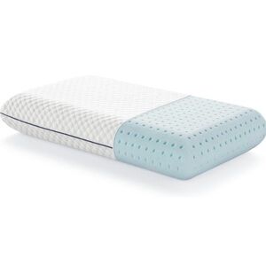 Weekenders Gel Memory Foam Pillow - White and Light Blue
